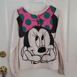 Disney | white minnie mouse sweater | sz medium